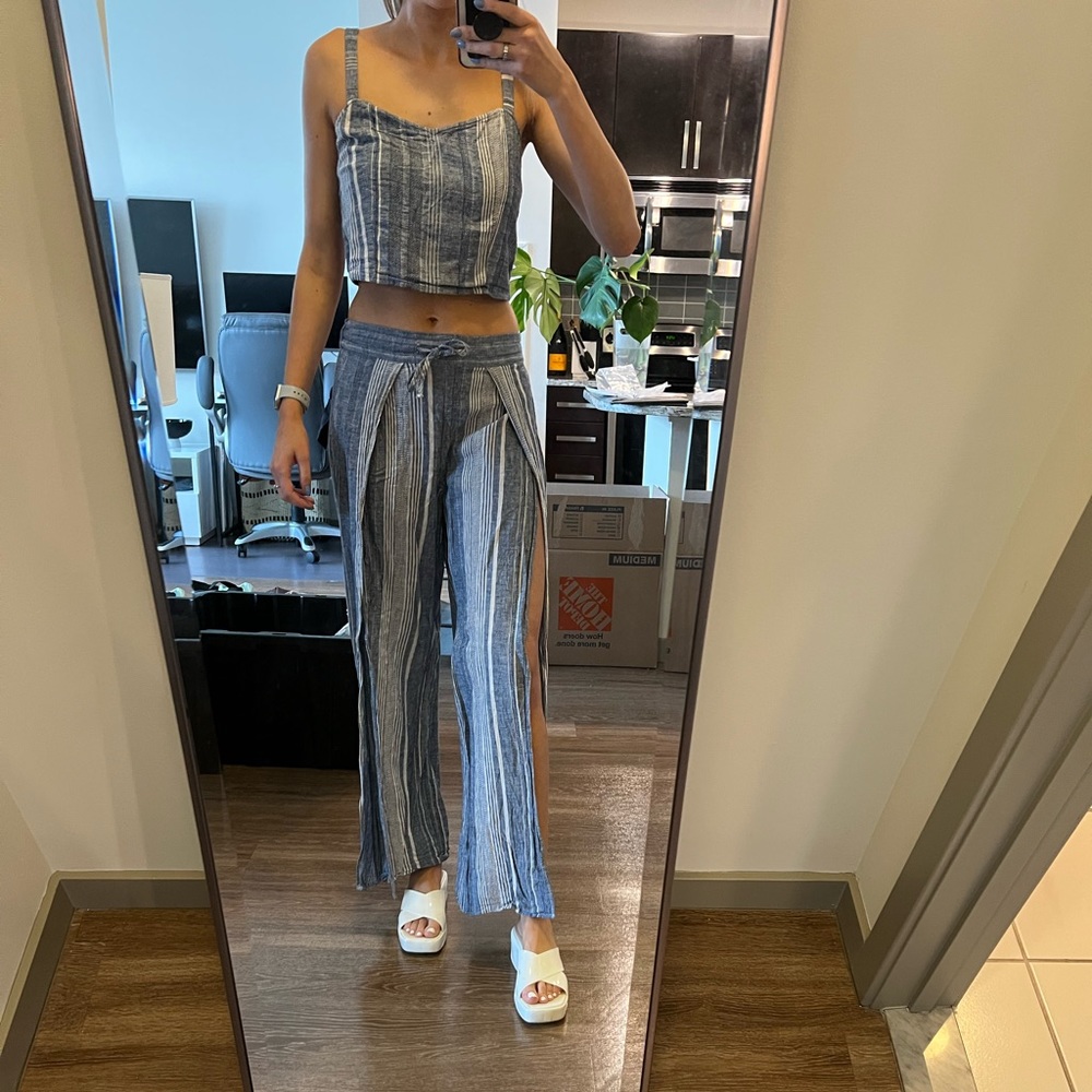 Express striped tank & pants set